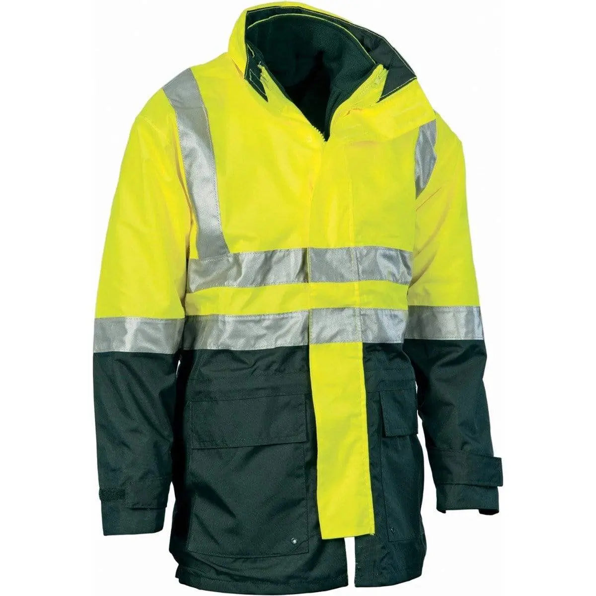 Dnc Workwear 4-in-1 Hi-vis Two-tone Breathable Jacket With Vest And 3m Reflective Tape - 3864 Metro Workwear.